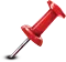 red push pin
